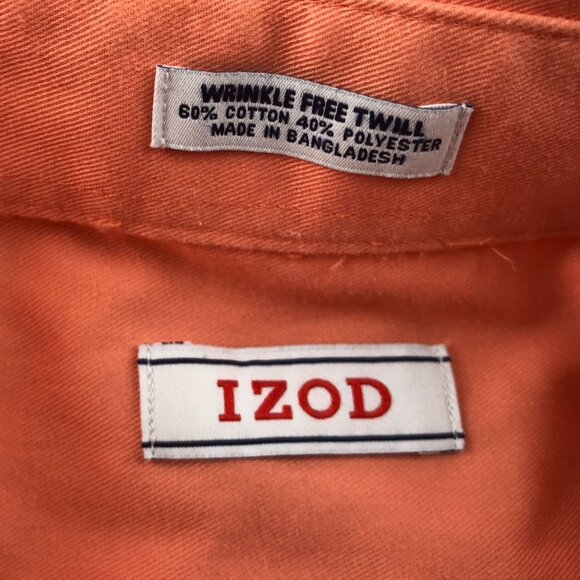 Izod Mens Dress Shirt Size 3XL 19 Neck Long Sleeve Button-Up Wrinkle-Free Twill - Picture 6 of 11